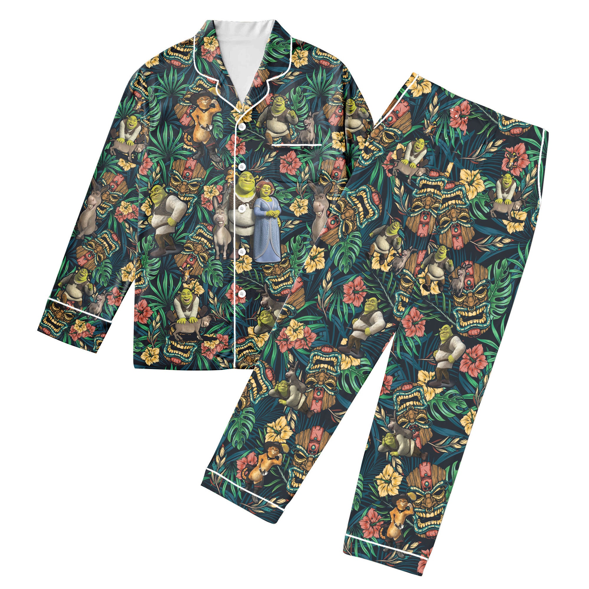 Grinch Christmas Pajamas Matching Family Couples Holiday Pjs Green And Red Sleepwear Pskuxmfp027