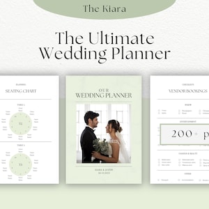 Ultimate Digital Wedding Planner | Printable Planner Template and Checklists | Kiara Sage Green