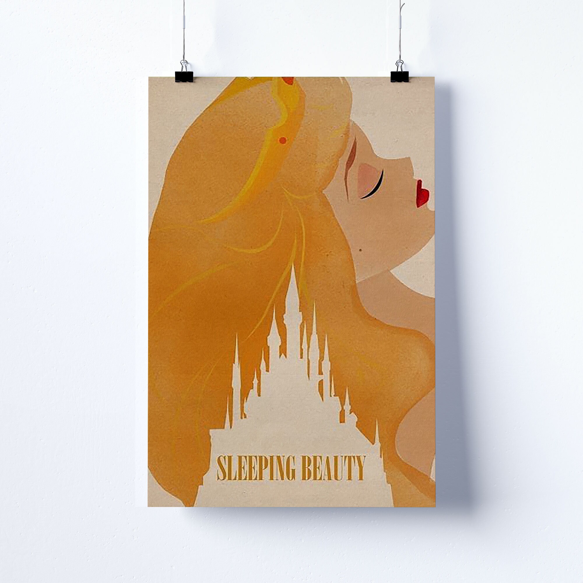 Vintage Disneyland Sleeping Beauty Attraction Poster, Disney Princess