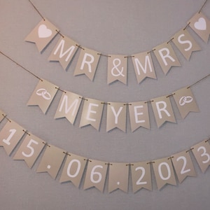Garland Wedding Marriage Ceremony Decoration, Personalized Bunting