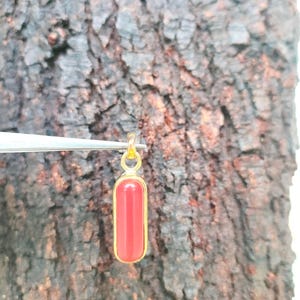 AAA+ Natural Coral Pendant/Handmade Birthstone Pendant For Unisex/Anniversary Gift/Christmas gift/Gold Plated Pendant For Mothers&#39;s DayGift