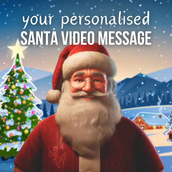 Personalized Video Message from Santa Claus, Personalised Video Message from Father Christmas, Children's Christmas Gift, Secret Santa