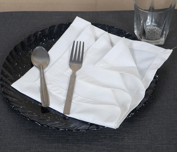 500 Pack White Softened Napkins, Cotton Cloth Napkins, Christmas Gift/Party/Wedding Dinner Table/Custom Napkins