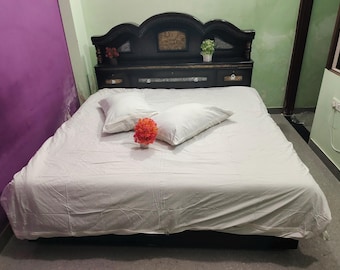 3 Pcs Cotton White Duvet Cover Set: Soft Solid Bedding with Pillowcases, Home Decor