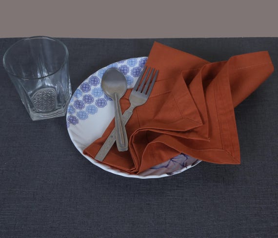 500 Pack Napkins Rust Orange Cotton Napkins For Dining Meals At Home, Napkins For Kitchen/Dinner Table Decor
