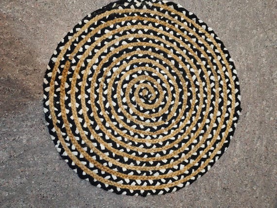 Multicolor Pure Jute Round Rug Handmade Cotton Round Rug Living Room Carpets Home Décor Yoga Mats 4x4 7x7 9x9 Feet