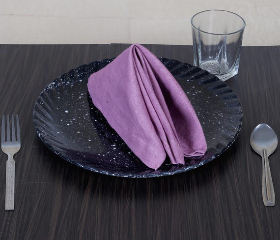 Handmade Cotton Dinner Napkins, 200 pack of Purple Soft Cloth Napkins For Dining Table uses / Kitchen/ Wedding Napkin