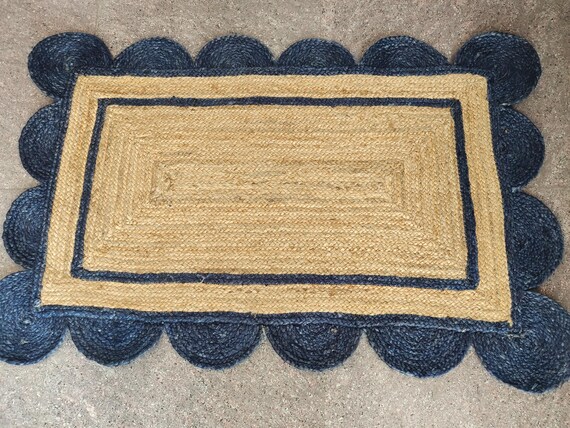 Handmade Jute Rug Cotton Rug For Entry Way Home Décor Kalin Yoga Mats Brown Rectangle Carpet