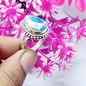 Natural K2 Jasper Ring: Handmade 925 Sterling Silver Statement Jewelry