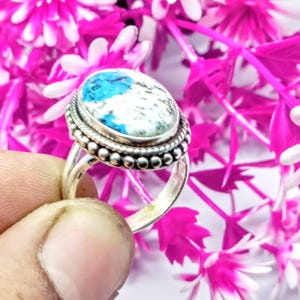Natural K2 Jasper Ring: Handmade 925 Sterling Silver Statement Jewelry