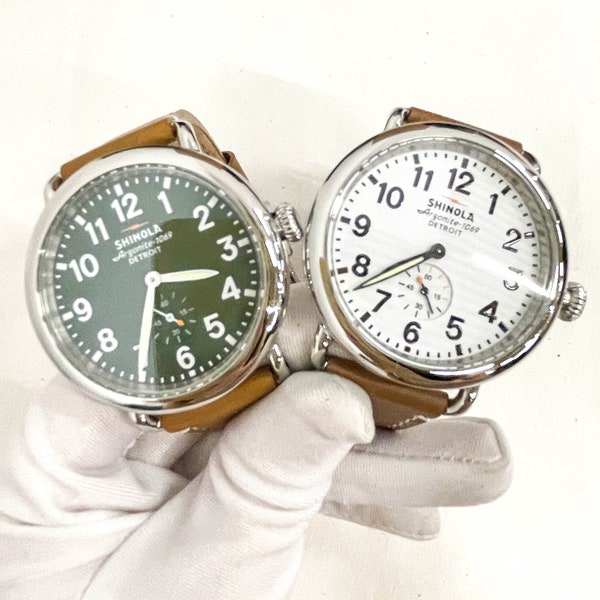 The Runwell Shinola Wstch 41mm Green Dial,41mm White Dial,Men's watches,Father's Day Gifts, Father's Day