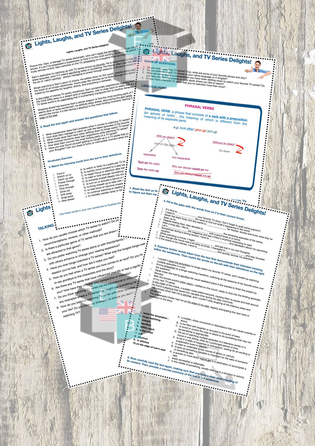 Advanced ESL Teenagers' Teaching Resources Lesson Worksheet: Binge ...