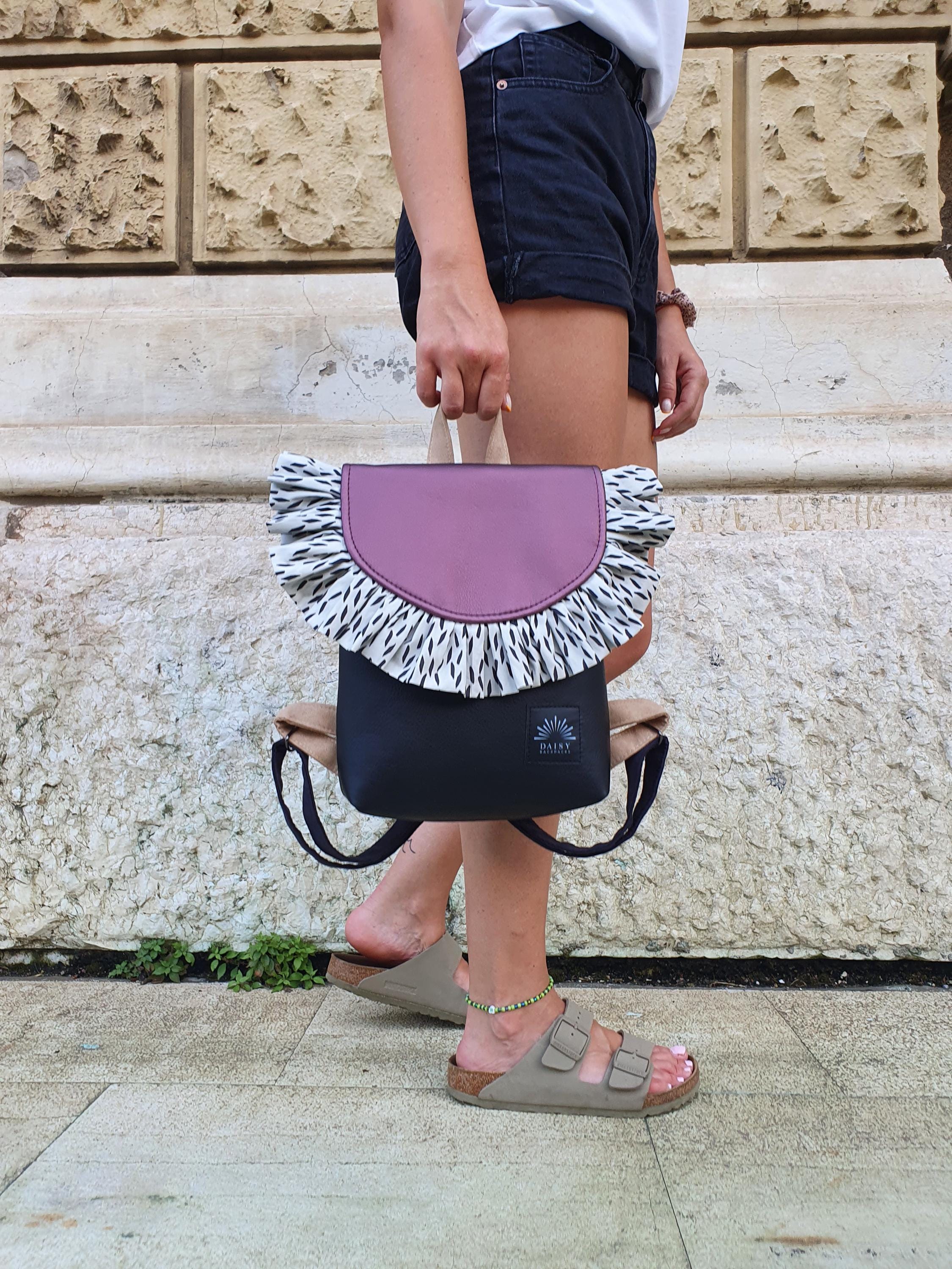 PURPLE BACKPACK MONOCHROME VEGAN LEATHER Telfar Vegan Leather Small Shopping Bag Eggplant 1805370  main image 2