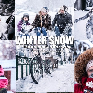 7 WINTER SNOW Mobile Lightroom Presets, Snow Presets, Christmas Presets, Lightroom, Holiday Desktop Presets, Instagram Filter, Lifestyle