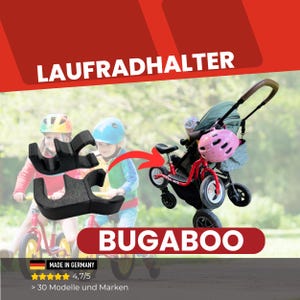 Hjulhållare för Bugaboo barnvagnar • Kompatibel med Bugaboo • Adapter • Fjädring • Present till föräldrar • Puky • Woom • Scooter • För dig