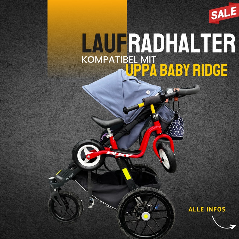 Laufradhalter für Uppa Baby Ridge Kinderwagenkompatibel mit Uppa BabyAdapterAufhängungGeschenk für ElternPukyWoomRollerfür Sie Bild 1