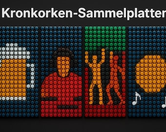 Beer menu / beer mat / gift idea for men / bottle caps / beer gift for men / bar decoration / beer decoration / party cellar / Father's Day