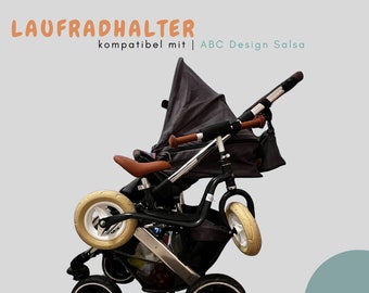 Laufradhalter für ABC Design Kinderwagen•kompatibel mit ABC Design Salsa•AVUS•Adapter•Aufhängung•Geschenk Eltern•Puky•Woom•Roller•für Sie