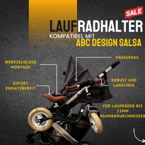 Laufradhalter für ABC Design Kinderwagenkompatibel mit ABC Design SalsaAVUSAdapterAufhängungGeschenk ElternPukyWoomRollerfür Sie Bild 2