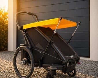 Solskydd • Barnvagn • Barnvagn • Solskydd för barn • Trailer • Cykelvagn • Kompatibel med Thule Cariot • Thule Sport