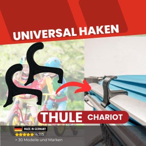 2x Rugzakhouders voor Thule Chariot / Urban Glide 2 / Sport / Cross / Adapter / Rugzakhouder / Tasbevestiging / Boodschappentas / Handtas