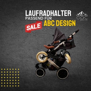 Laufradhalter für ABC Design Kinderwagenkompatibel mit ABC Design SalsaAVUSAdapterAufhängungGeschenk ElternPukyWoomRollerfür Sie Bild 3