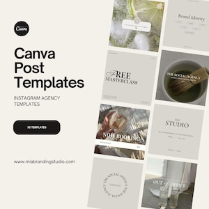 Instagram Agency Templates, 30 Instagram Post Template, Canva Editable Instagram Template, Post Template