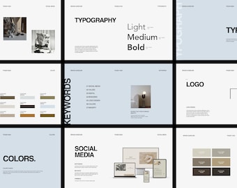 Canva Brand Guideline Template: 20 Customizable Slides