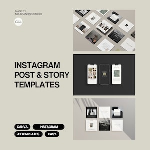 MOIS Instagram Canva Template, 41 Modern Instagram Template, Instagram post template, Canva Template