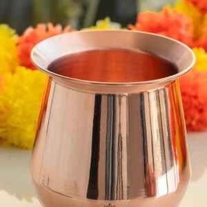 Copper Kalash small hindu pooja pot, handmade copper, temple décor