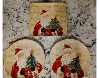 Juego de platos navideños Maxcera – Santa Claus del Bosque y Platos Navideños de Holly Hill
