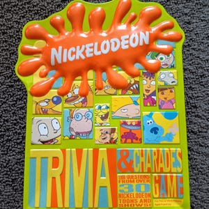 Vintage Nickelodeon Trivia Charades Game - 2004 Metal Tin