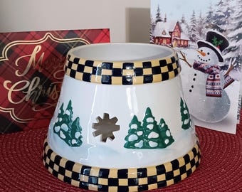 Adorno grande para tarro de vela / Recortes de copos de nieve para árbol - Decoración navideña