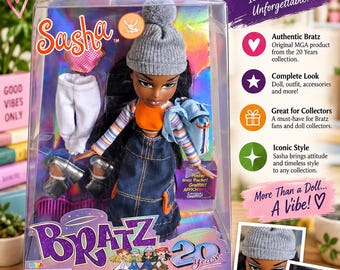 BRATZ - SASHA - 20 YEARZ Collectible Doll and Accessories