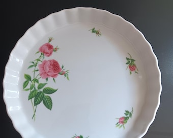 Platos para tarta Christineholm Rose (par) - Platos de porcelana pintados a mano con motivos florales.