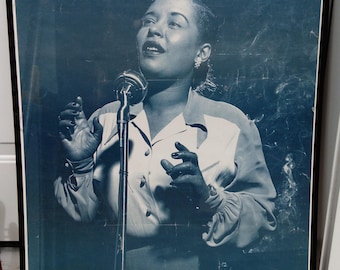 Póster vintage de Billie Holiday “Lady Day” de 34x24 pulgadas – Arte mural de leyenda del jazz, recuerdos de música clásica