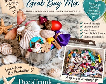 Cottagecore Craft Scoop | Seashells, Charms, Mini Finds (1 Cup)