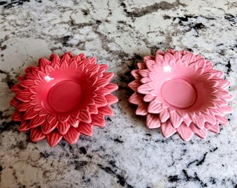 Juego de portavelas Yankee Candle Pink Daisy con diseño floral