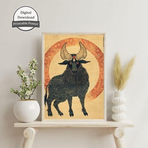 Stampa artistica dello zodiaco Sagittario / Regalo di astrologia per Sagittario / Decorazione del tema natale / Poster del segno zodiacale / Arte murale di astrologia