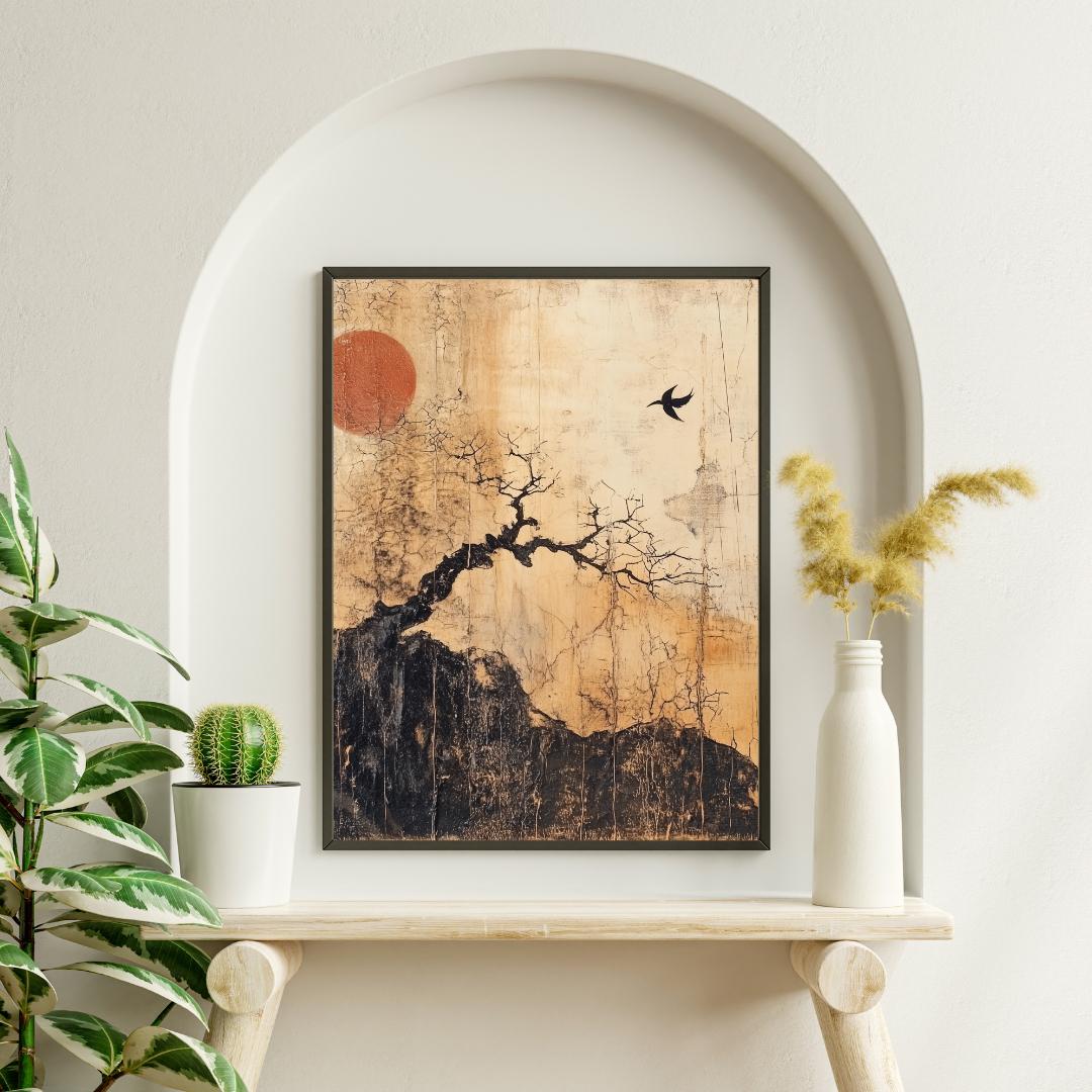 Wabi Sabi Wall Art Print | Japandi Poster | Modern Japanese Art | Wabi ...