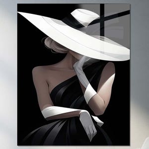 Women Wall Decor, Tempered Glass Wall Art, Fashion Design Wall Decor, Glass Wall Art, Luxury Glass Art, Office Wall Hanging, Wall Art Decor