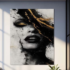 Abstract Wall Decor, Woman Wall Decor, Tempered Glass Wall Art, Floral Design Wall Decor, Glass Wall Art, Luxury Glass Art, Women Wall Decor