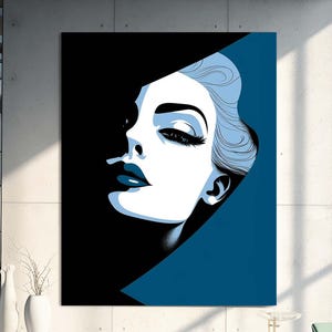 Abstract Face Wall Art, Tempered Glass Wall Art, Office Design Wall Decor, Glass Wall Art, Luxury Glass Art, Women Wall Decor, Wall Hanging