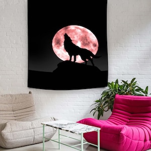 Home Living,Home Decor,Wall Decor,Wall Hangings,Tapestries,goth decor,wolf decor,wolf tapestry,wolf wall hanging,wolf wall art,wall tapestry
