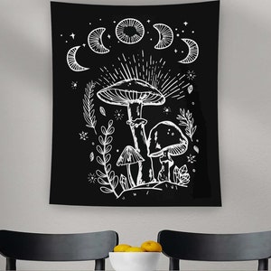 Mushroom Tapestry, Minimalist Tapestry, Tapestry Decor, Tapestry Art, Wall Hanging, Wall Art, Wall Decor,Salon Tapestry,Living Room Tapestry