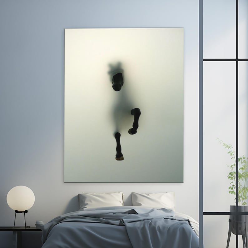Horse Tempered Glass Wall Art, 3D Wall Decor, Realistic Art, Animal Design Wall Decor, Glass Wall Art, Luxury Glass Art, Women Wall Decor image 5