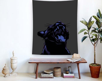 Tiger Tapestry Animal Wall Hanging Jungle Decor Kids Room Living Room Aesthetic Wall Art