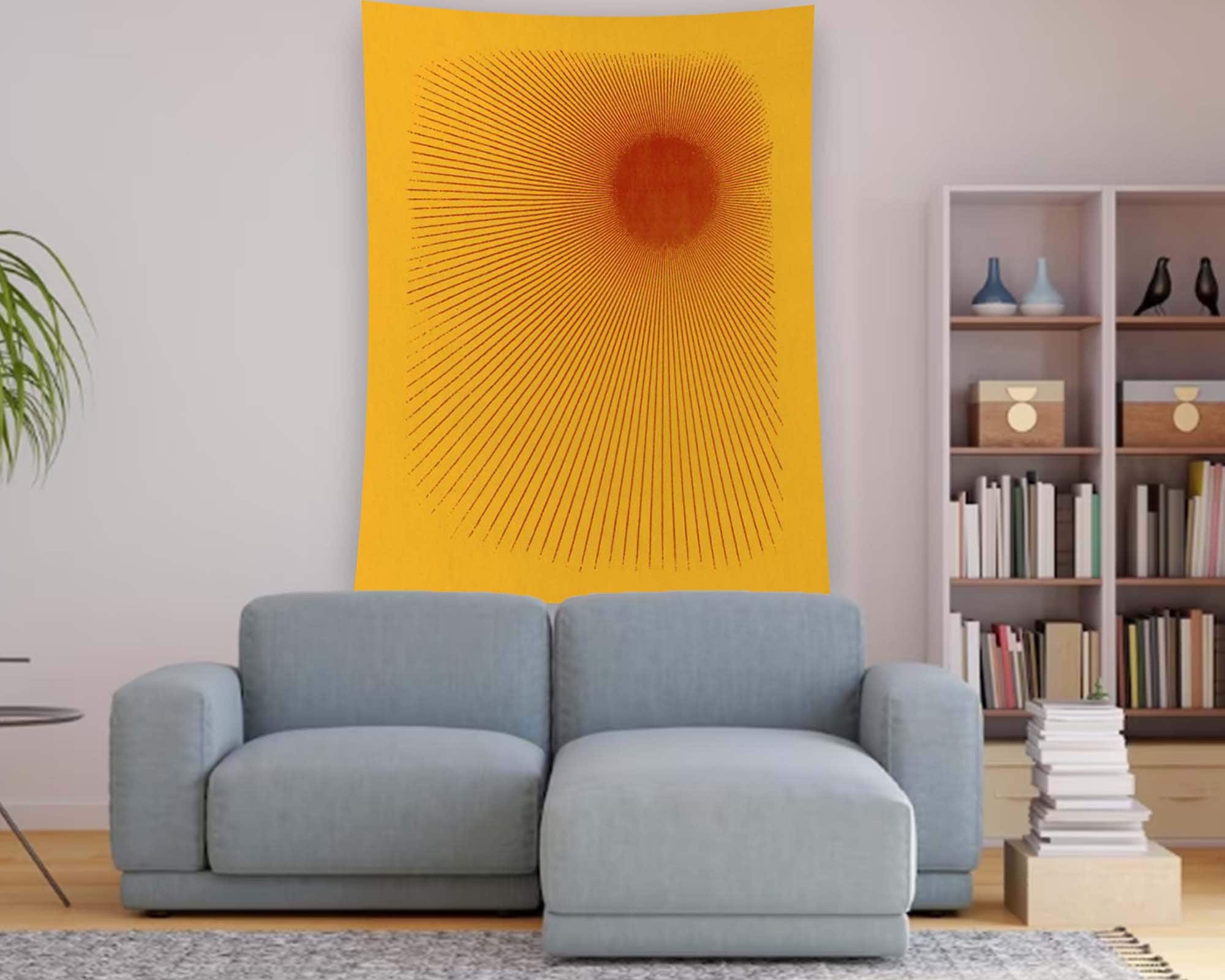 Orange and yellow tapestry hotsell