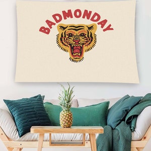 Tiger, Tiger Tapestry, Horror,Tapestry Wall Hanging, Art Hand Woven, Home Living Room, Bedroom Decoration, Tapestry, Aesthetic Tapestry,