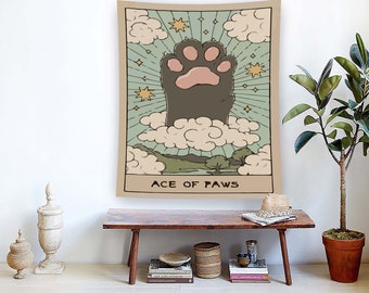 Cat Tapestry, Animal Tapestry, Minimalist Tapestry, Modern Tapestry, Cat Themed Tapestry, Custom Tapestry, Home Tapestry,Wall Decor,Wall Art